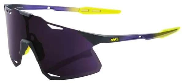 100% Hypercraft Glasses - Matte Metallic Digital Brights - Dark Purple Lenses