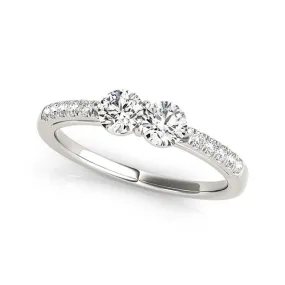 14k White Gold Two Stone Round Diamond Ring (5/8 cttw)-rxd29352y28bt