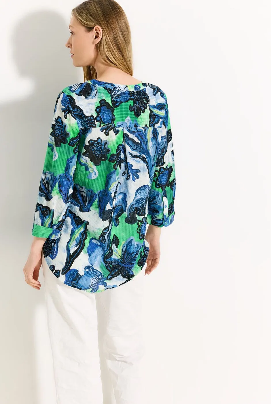 344837 - Printed Structure Blouse - Cecil