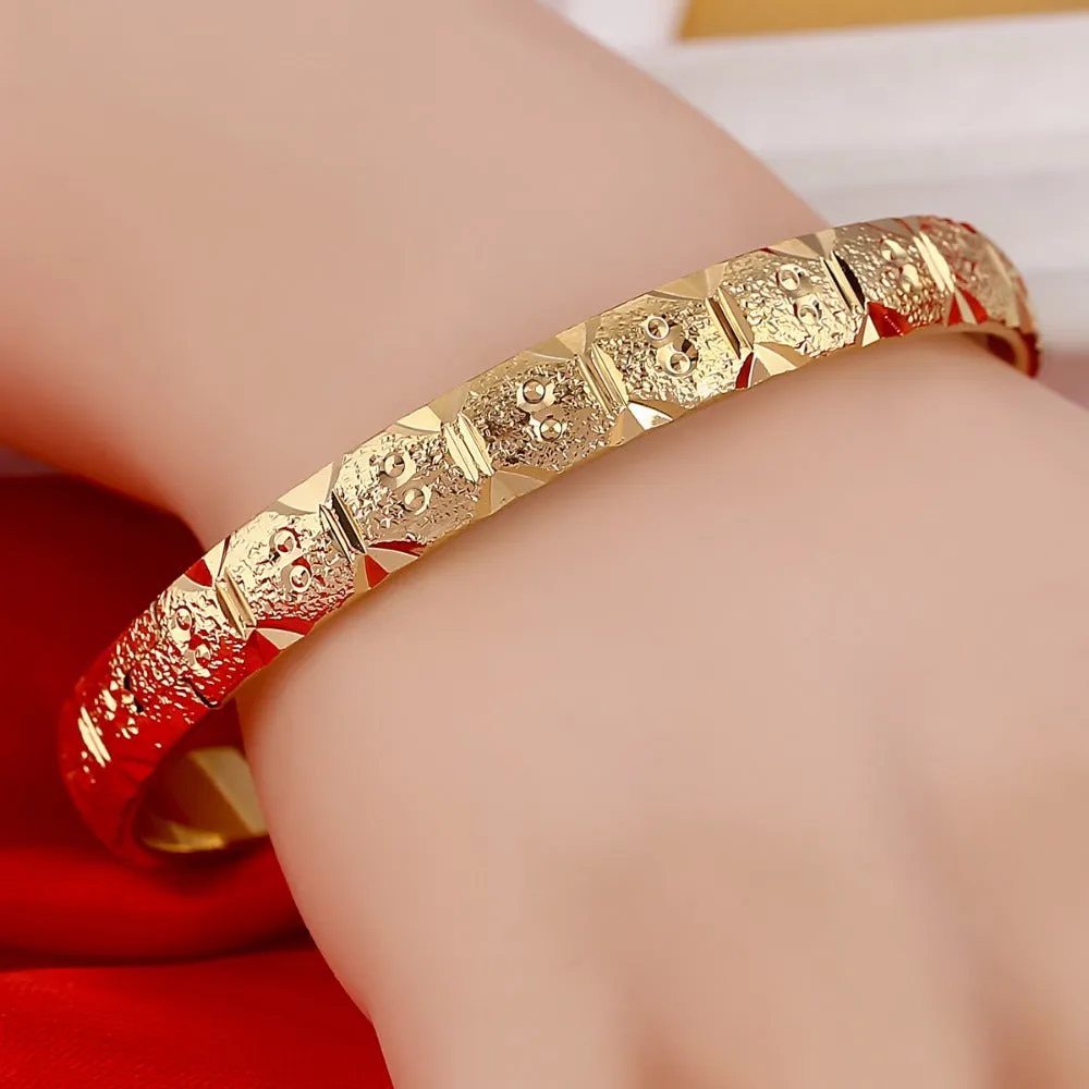 4pcs Bangle Jewelry Dubai Ethiopian Gold Bracelets Jewelry Women Gift