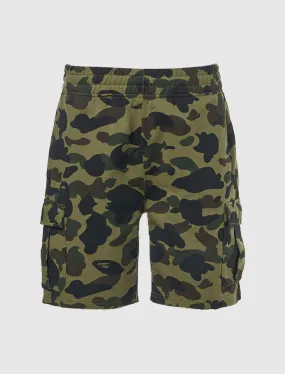 A BATHING APE 6-POCKET SWEATSHORT   GREEN