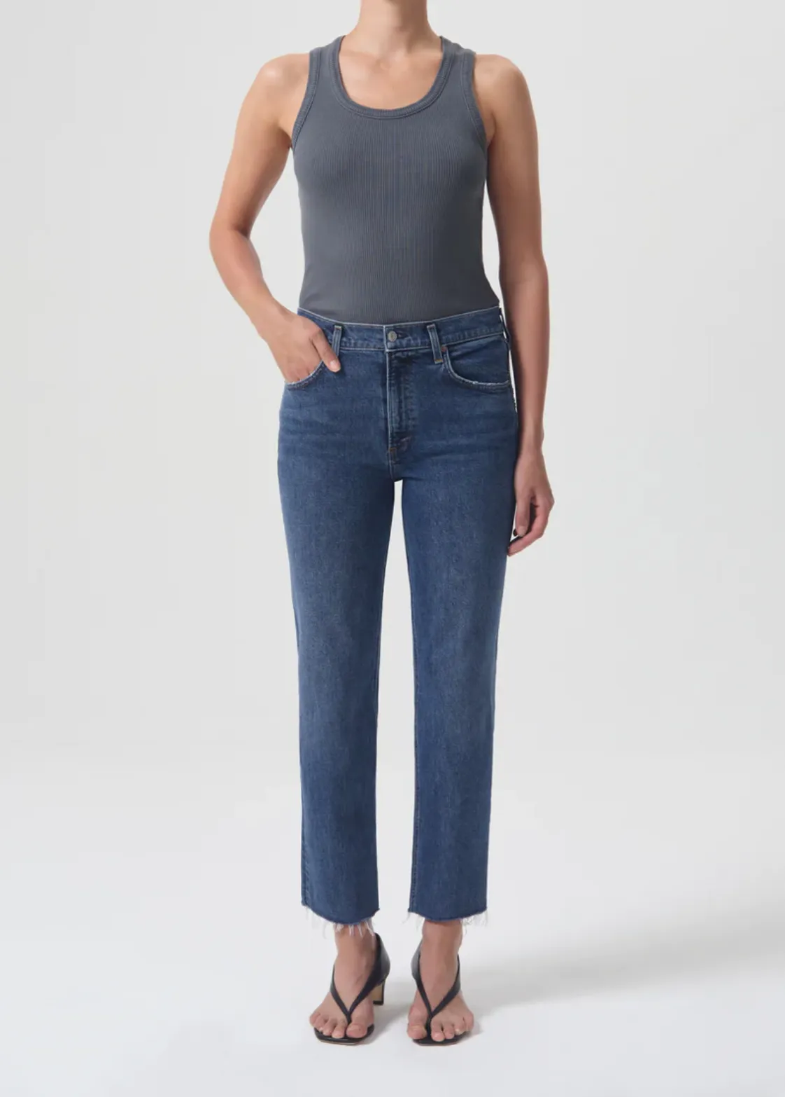 AGOLDE KYE MID RISE STRAIGHT CROP