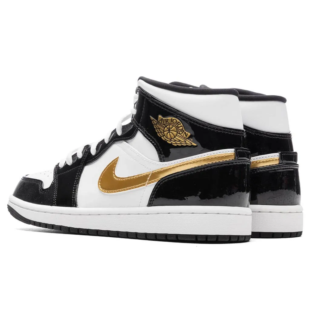 Air Jordan 1 Mid SE - Black/Metallic Gold/White