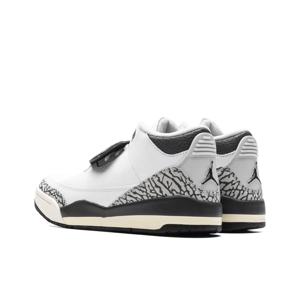 Air Jordan 3 Retro Hide N Sneaks (PS) - White/Black/Iron