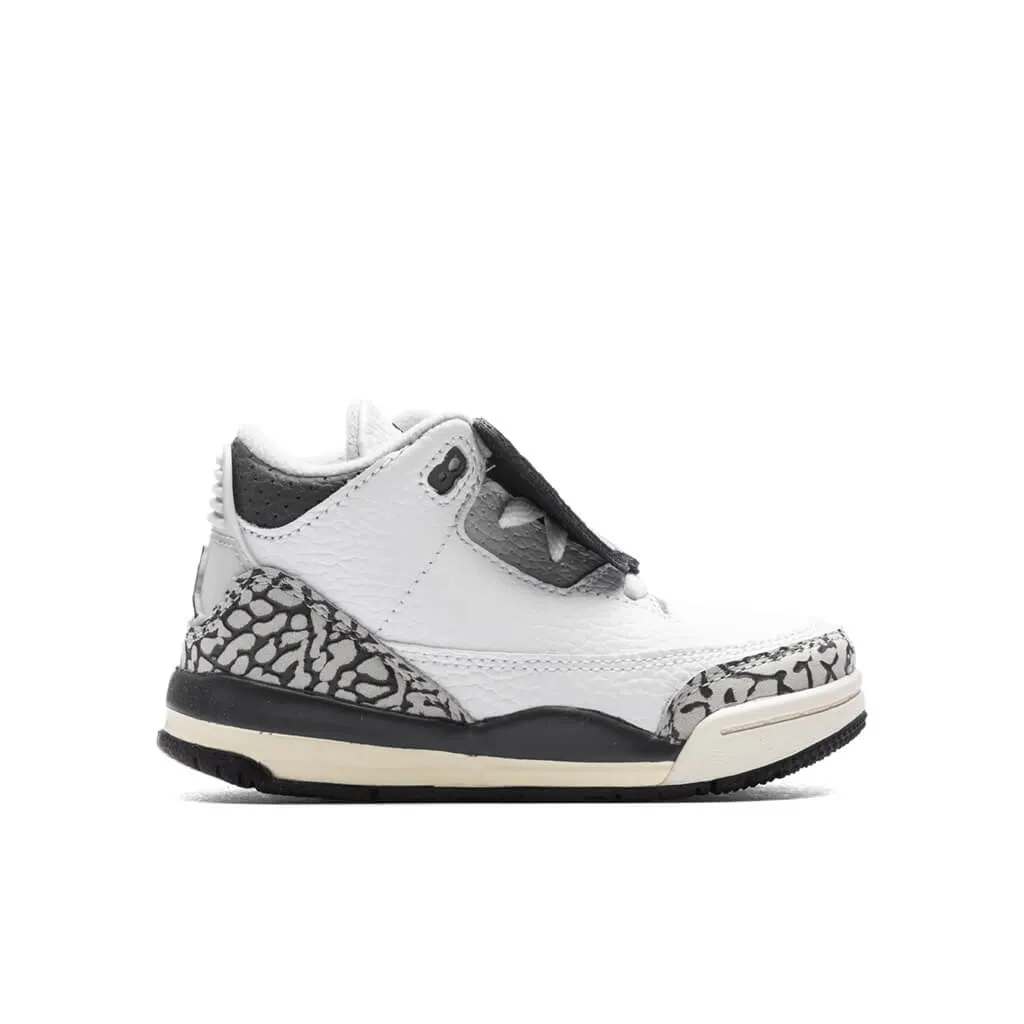 Air Jordan 3 Retro Hide N Sneaks (TD) - White/Black/Iron