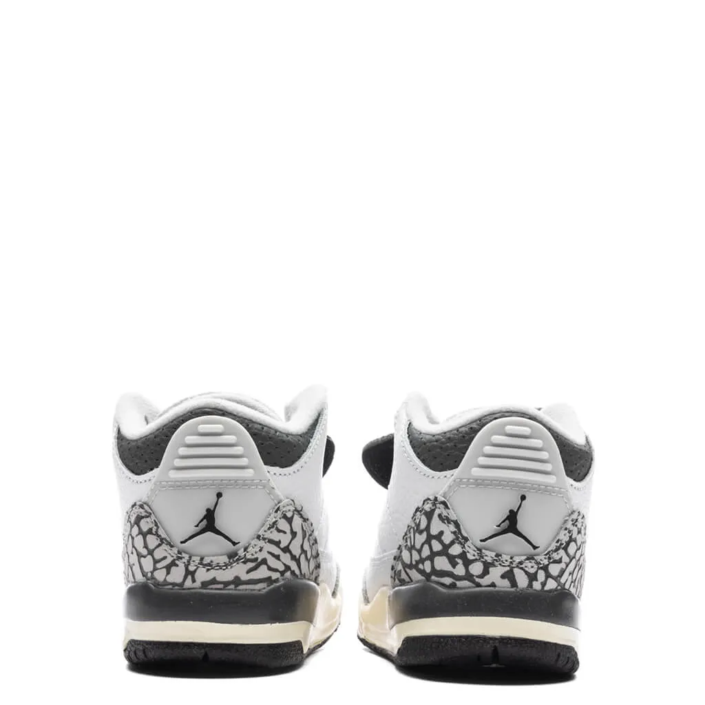 Air Jordan 3 Retro Hide N Sneaks (TD) - White/Black/Iron