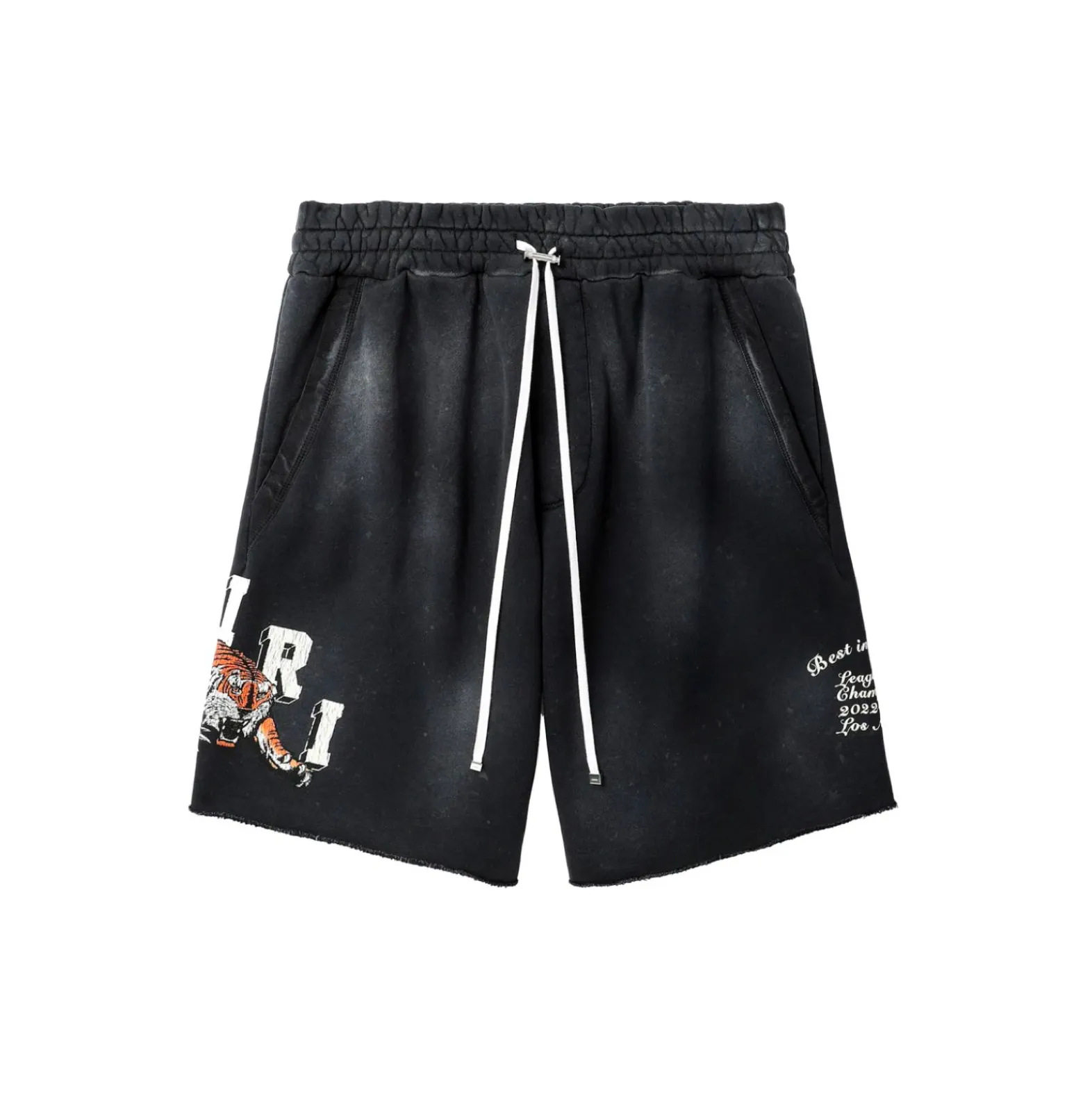 AMIRI VINTAGE TIGER SWEATSHORT - BLACK