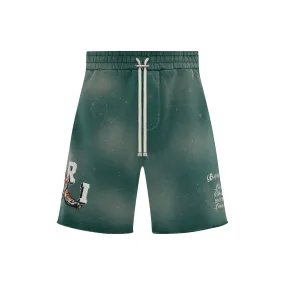 AMIRI VINTAGE TIGER SWEATSHORT - GREEN