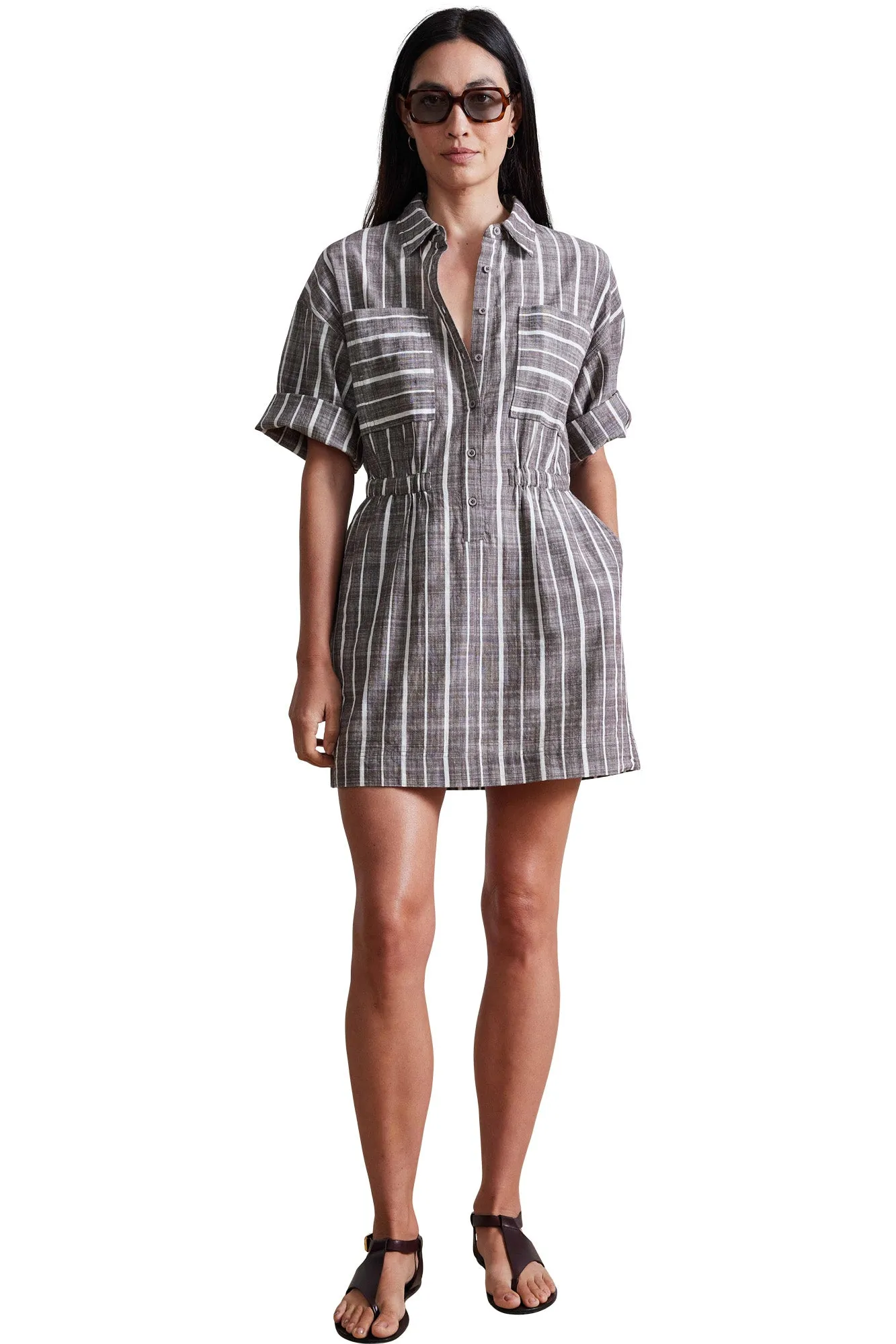 Apiece Apart Palmera Mini Dress in Kesh Stripe