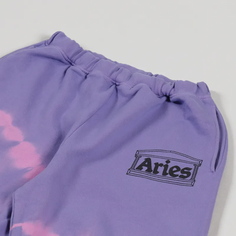 Aries Tie Dye Temple Sweatshort Lilac