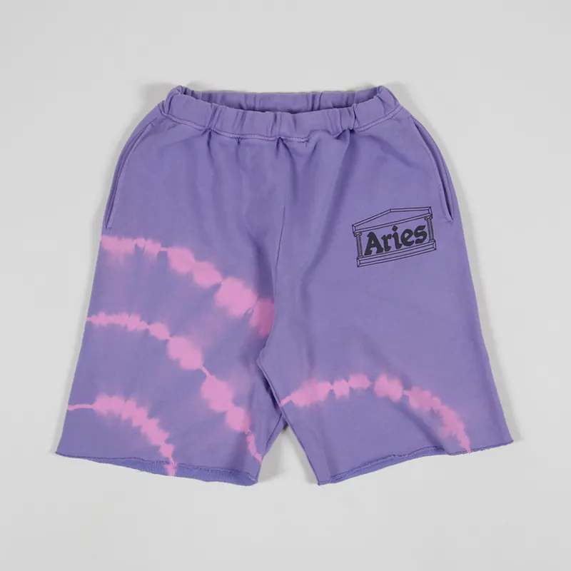 Aries Tie Dye Temple Sweatshort Lilac