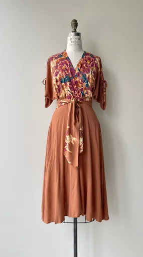 Astilbe 1970s Rayon Dress