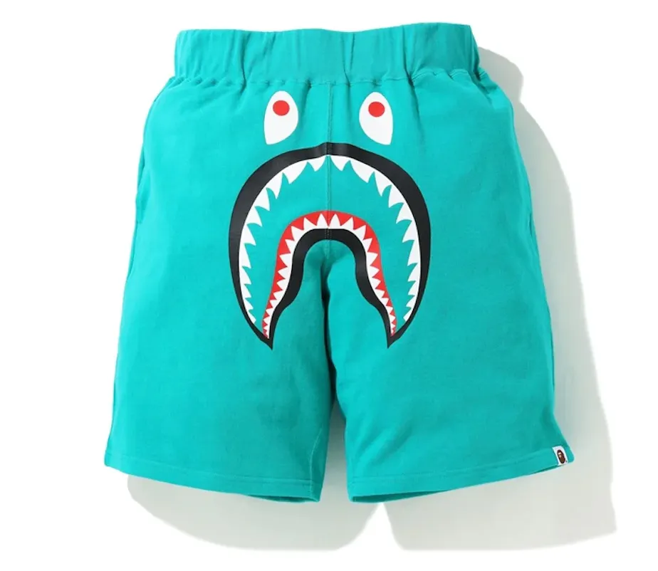 BAPE Shark Wide Sweatshort Green