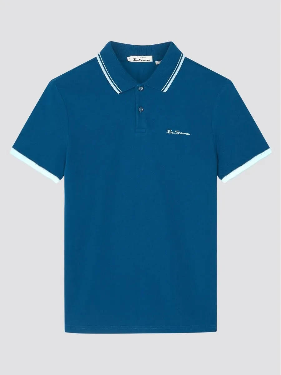 Ben Sherman Signature Pique Polo Shirt Royal Blue