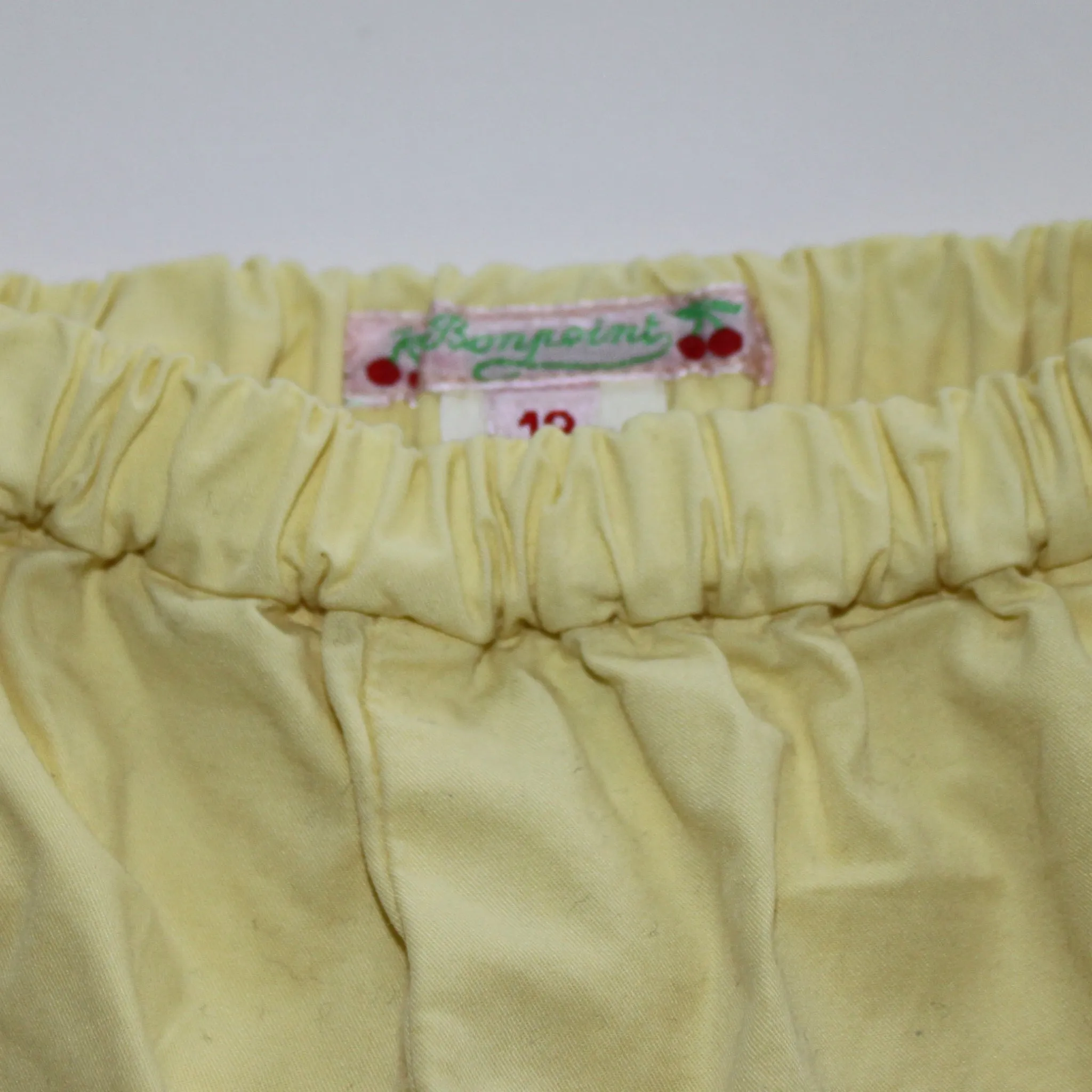 Bonpoint Yellow Cotton Bloomer Shorts: 18 Months