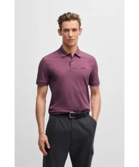 Boss Pallas Regular-fit polo shirt in cotton with embroidered logo