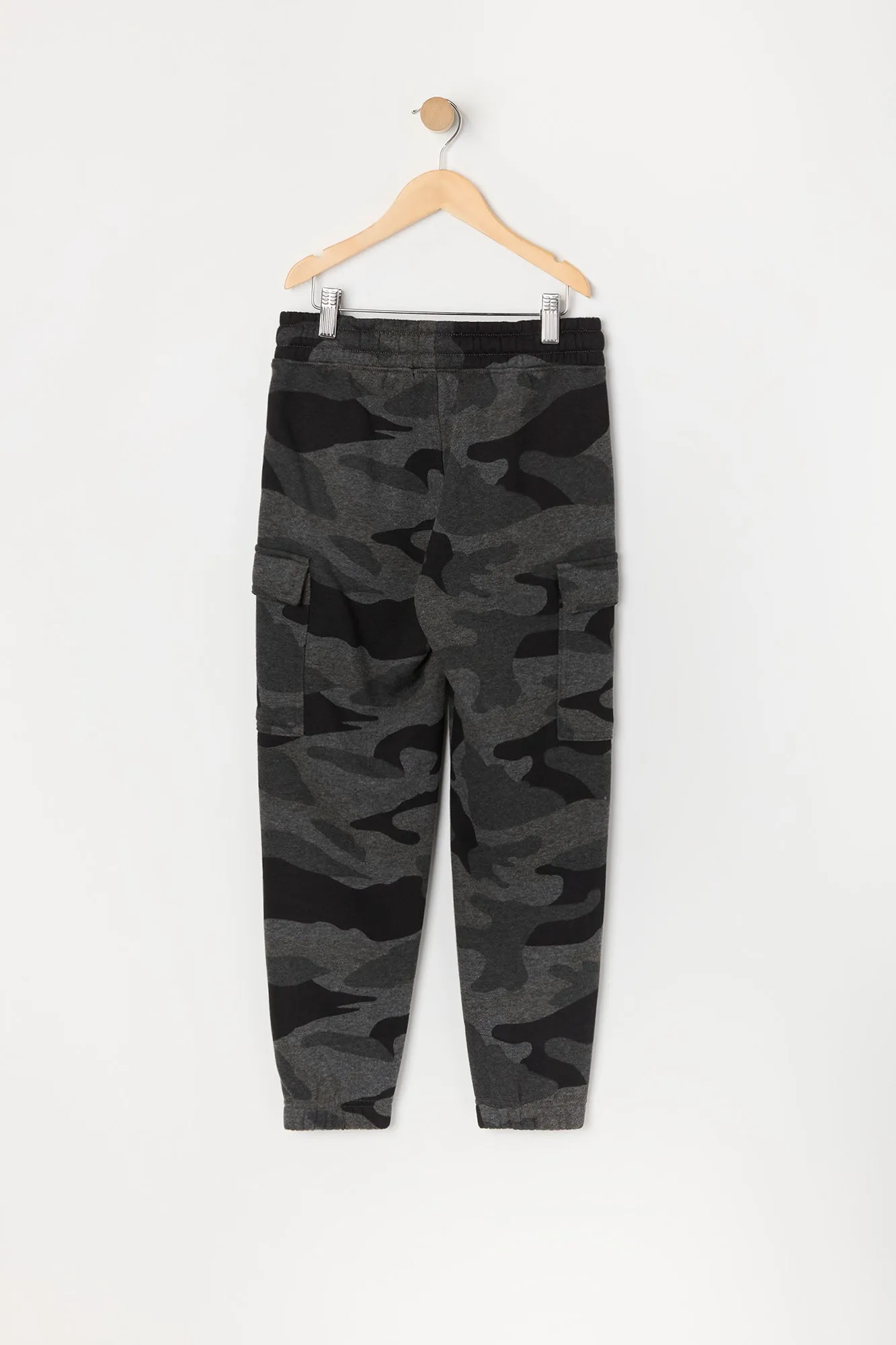 Boys Camo Fleece Cargo Jogger