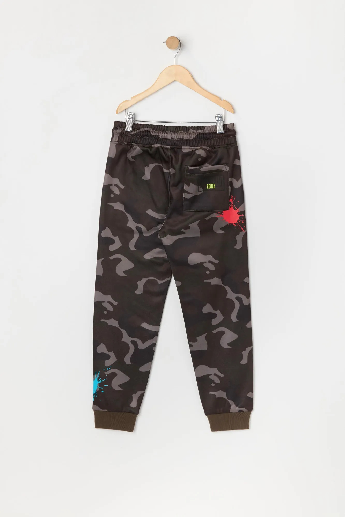 Boys Camo Print Fleece Jogger