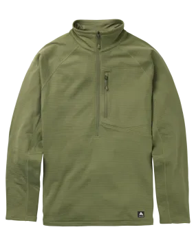 Burton Men's Stockrun Grid Half-Zip Fleece - Forest Moss