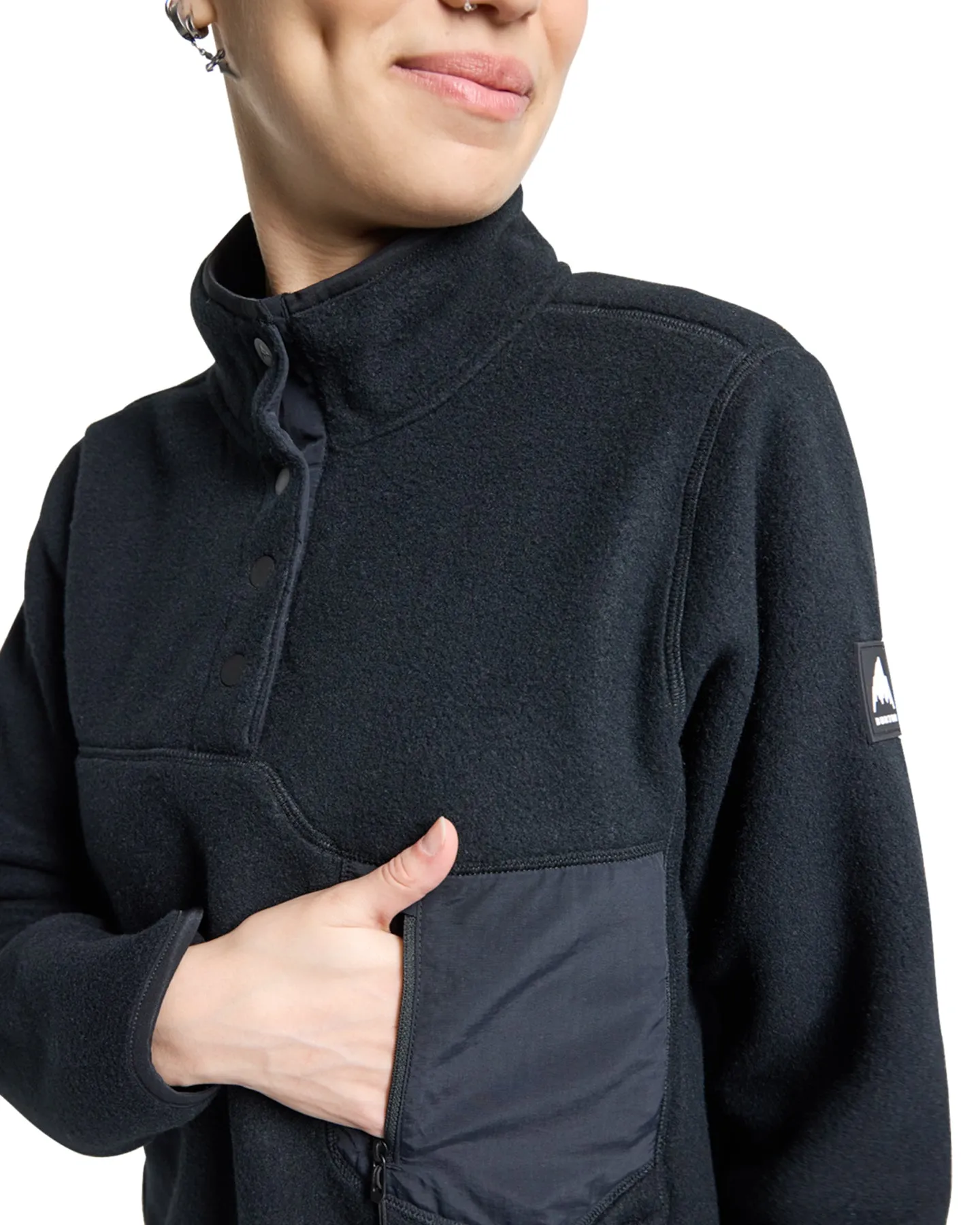 Burton Women's Cinder Fleece Pullover - True Black