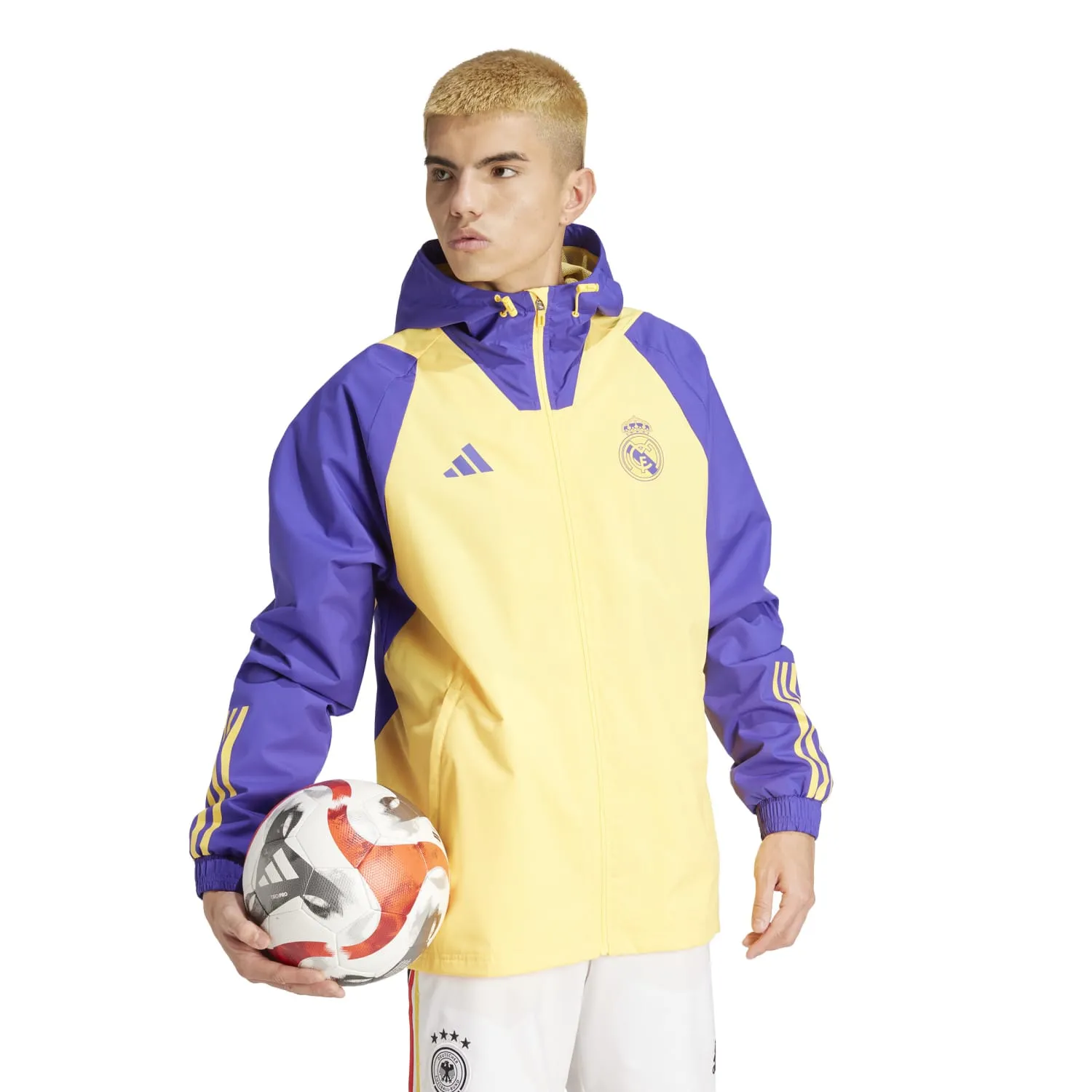 Chaqueta All Weather Hombre Entrenamiento Amarilla 23/24