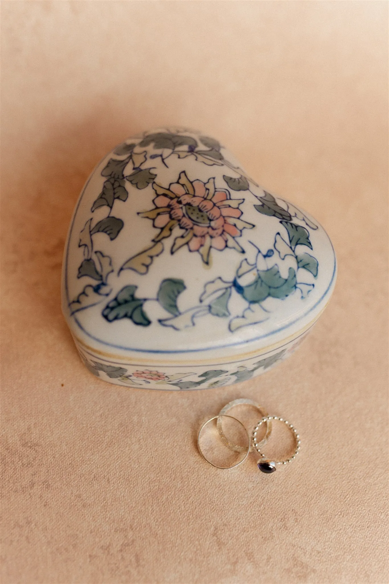 Chinoiserie Heart Jewelry Box