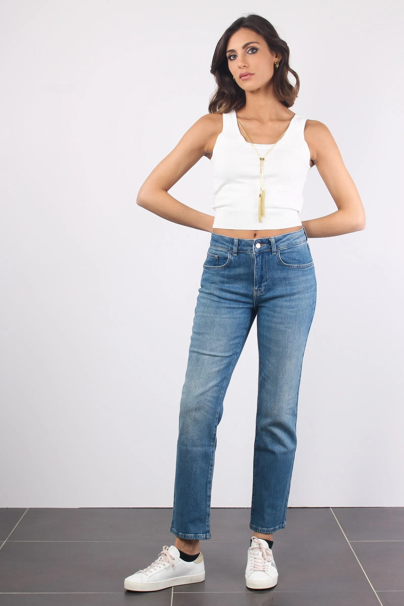 Cindy_22jeans Regular Pulito Blue Denim