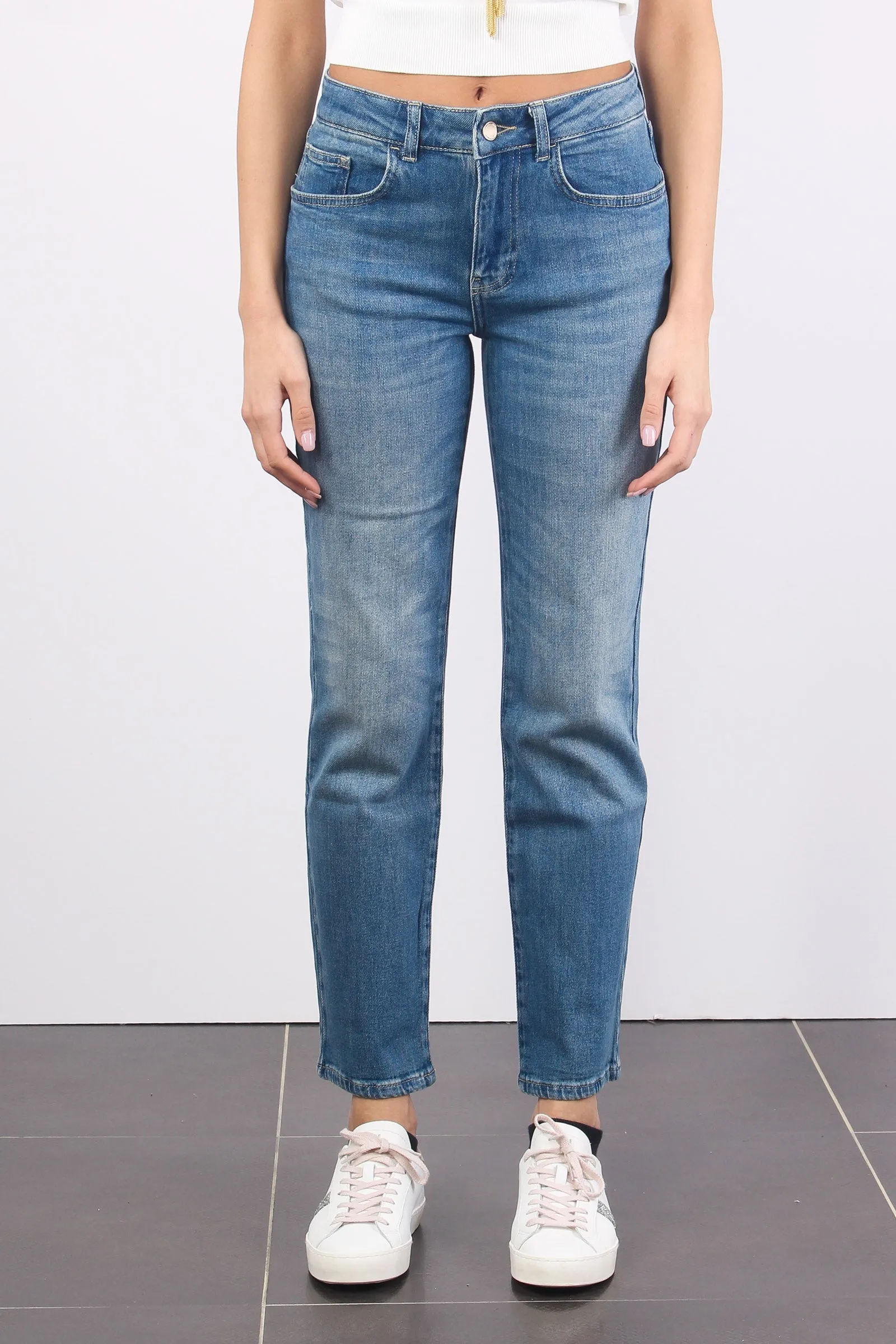 Cindy_22jeans Regular Pulito Blue Denim