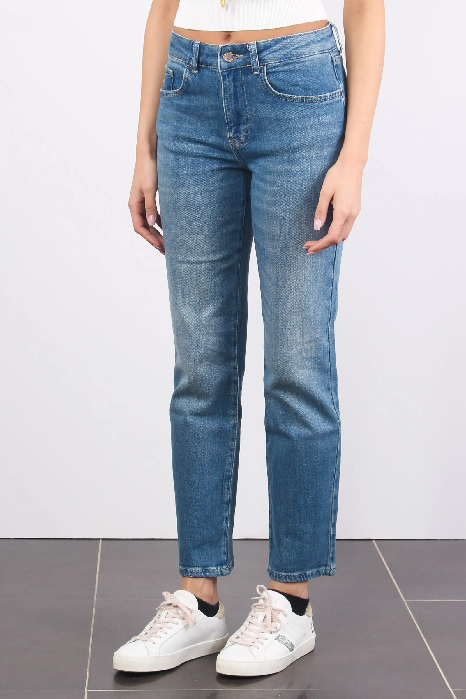 Cindy_22jeans Regular Pulito Blue Denim