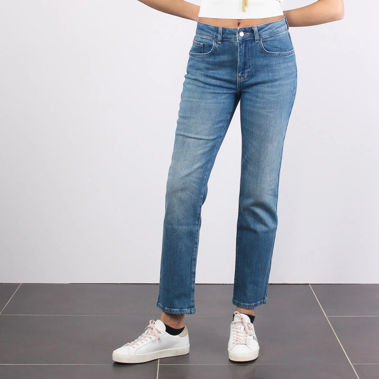 Cindy_22jeans Regular Pulito Blue Denim