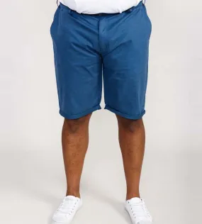 D555 Big Mens Blue Stretch Chino Shorts (NELSON 1)