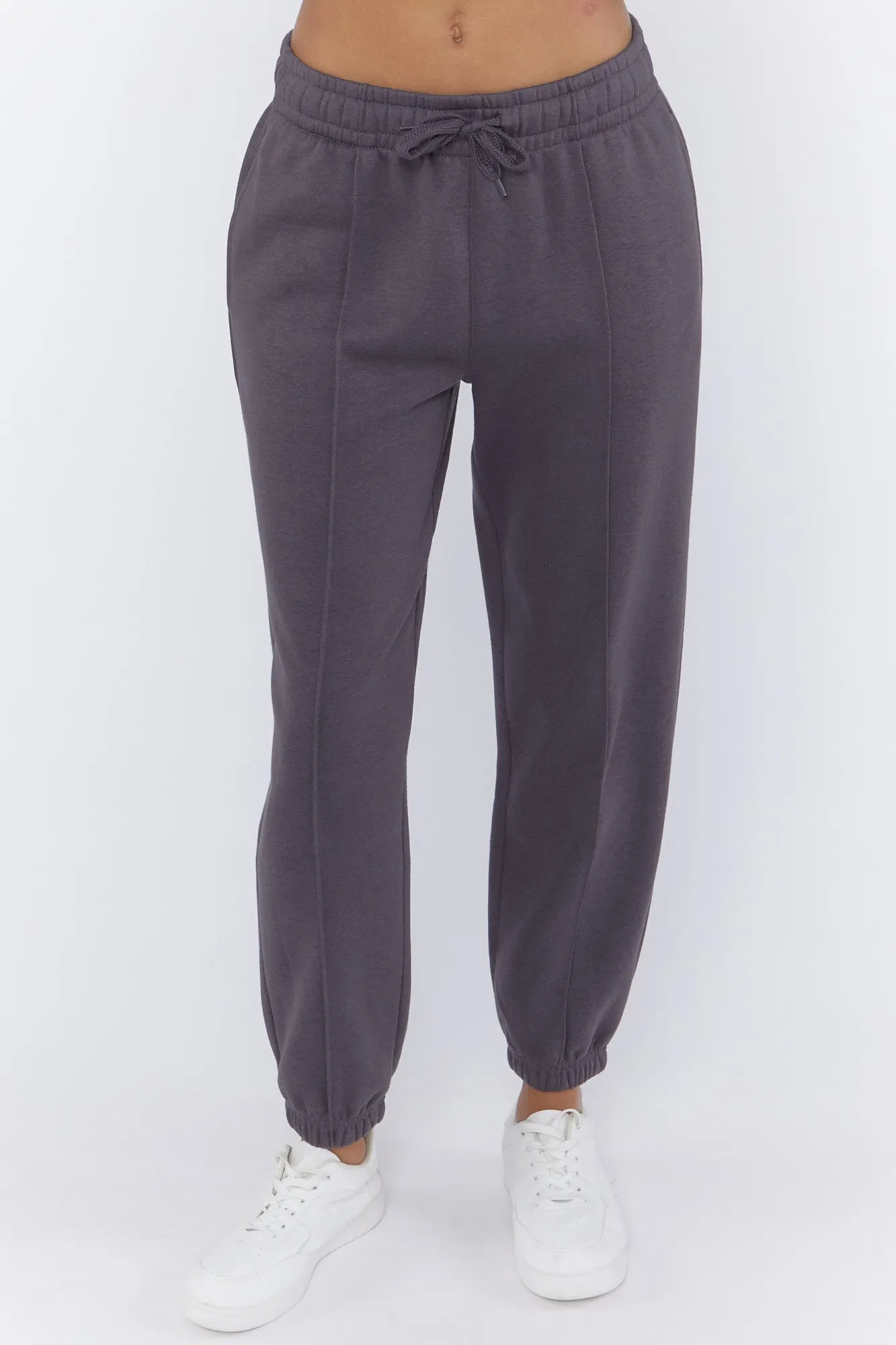 Dark Exposed Seam Fleece Jogger