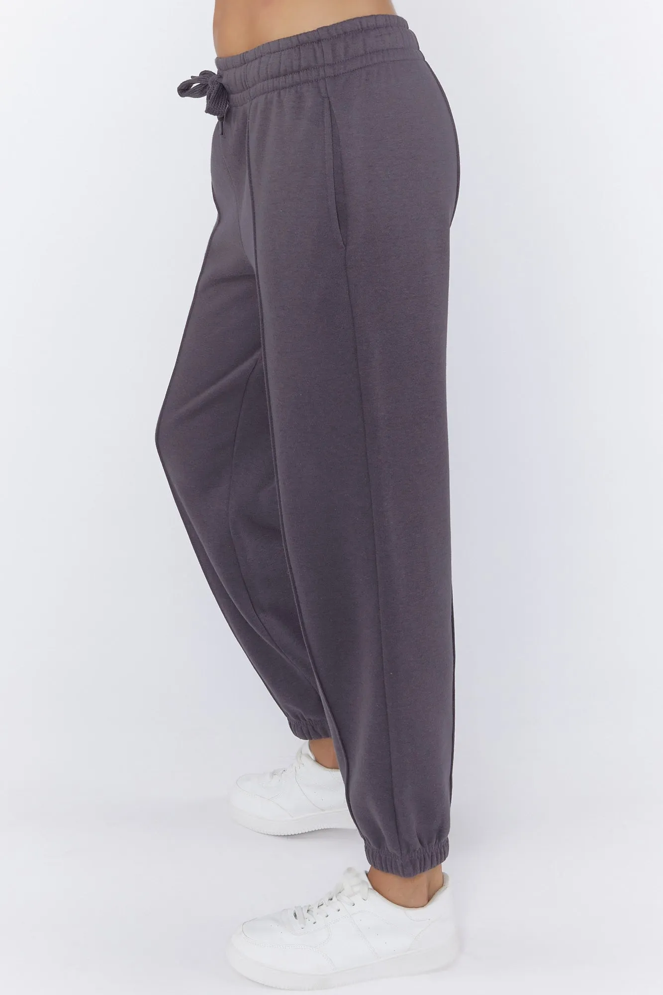 Dark Exposed Seam Fleece Jogger