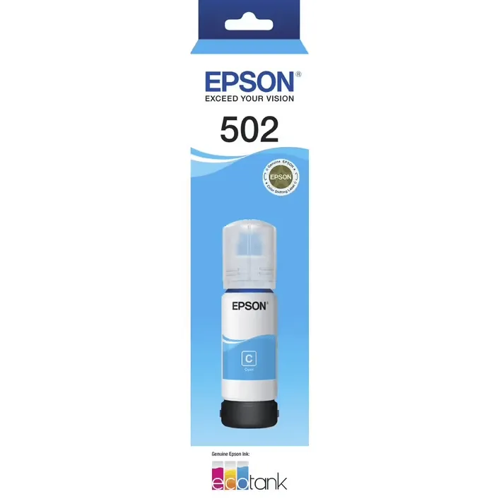 Epson 502 Ink Cartridge Bottle Black/Cyan/Magenta/Yellow Set T502 Genuine