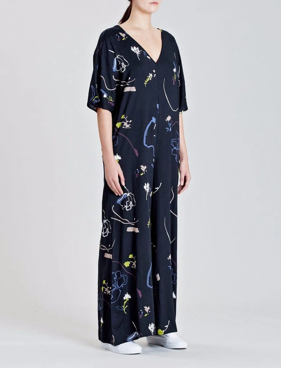 FLORAL CASCADE JUMPSUIT