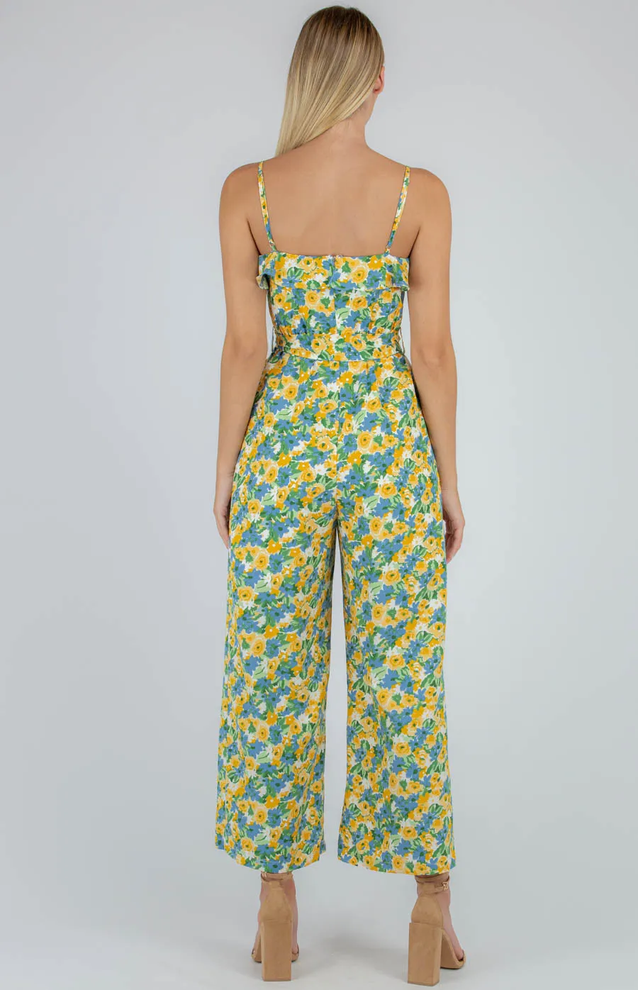 Frill Neckline Floral Jumpsuit (SJP483A) 