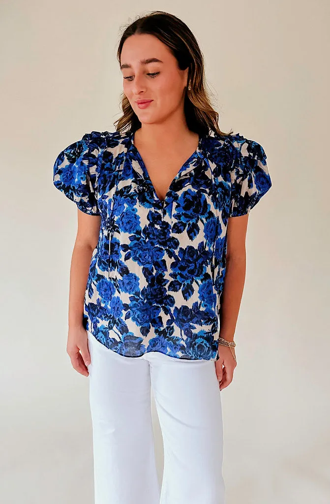 FUN N' FLIRTY PRINTED BLOUSE