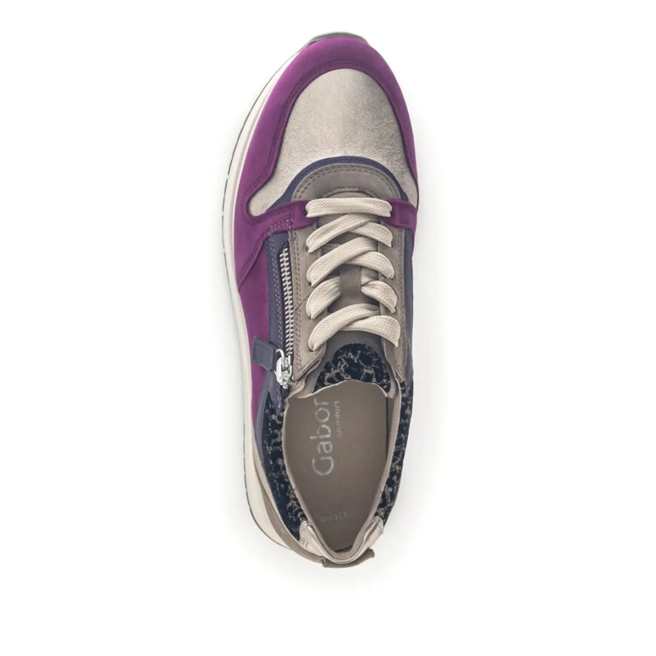 Gabor 56.446.49 Fuchsia Wide Fit Low Sneaker