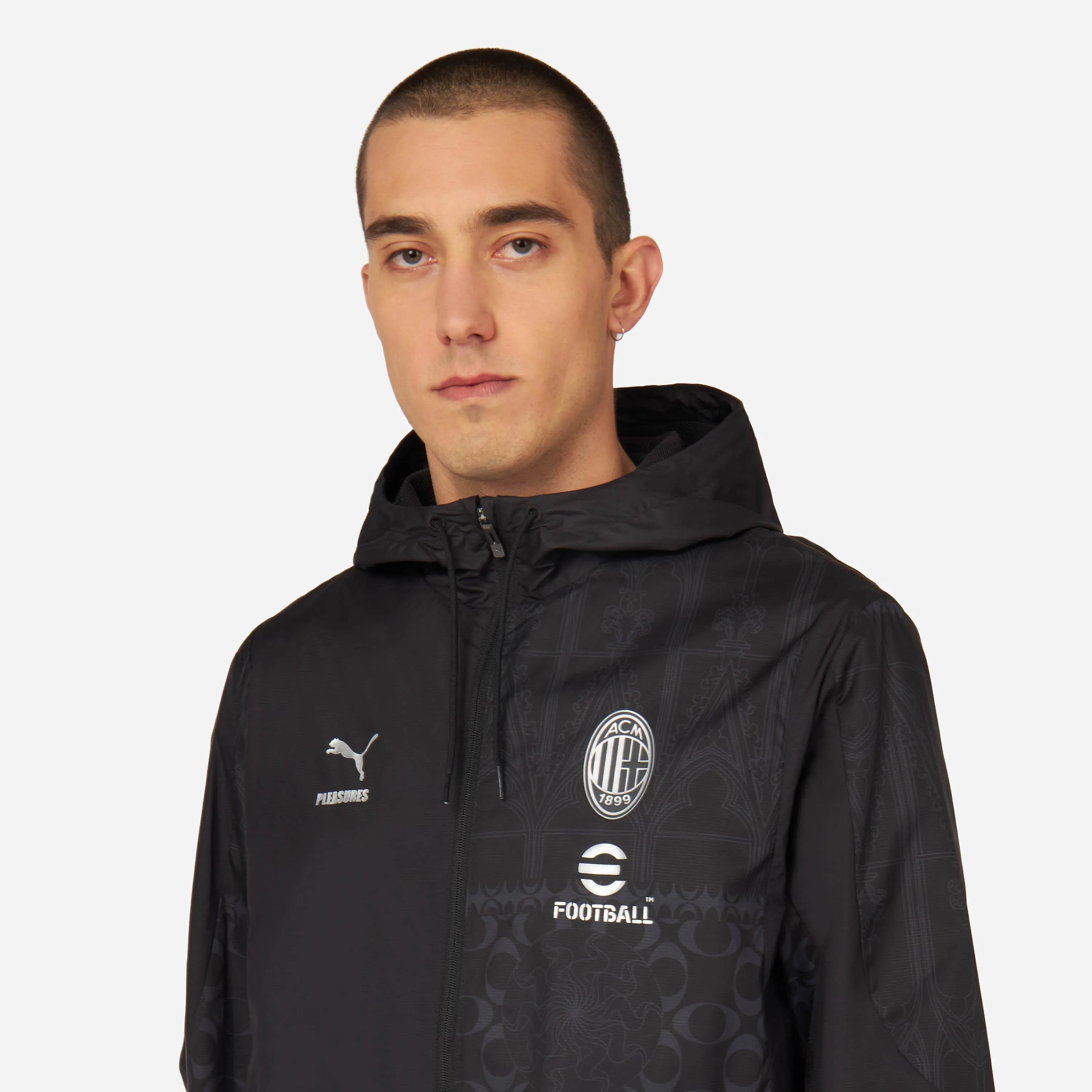 GIACCA PREMATCH CON ZIP AC Milan x Pleasures 2023/24