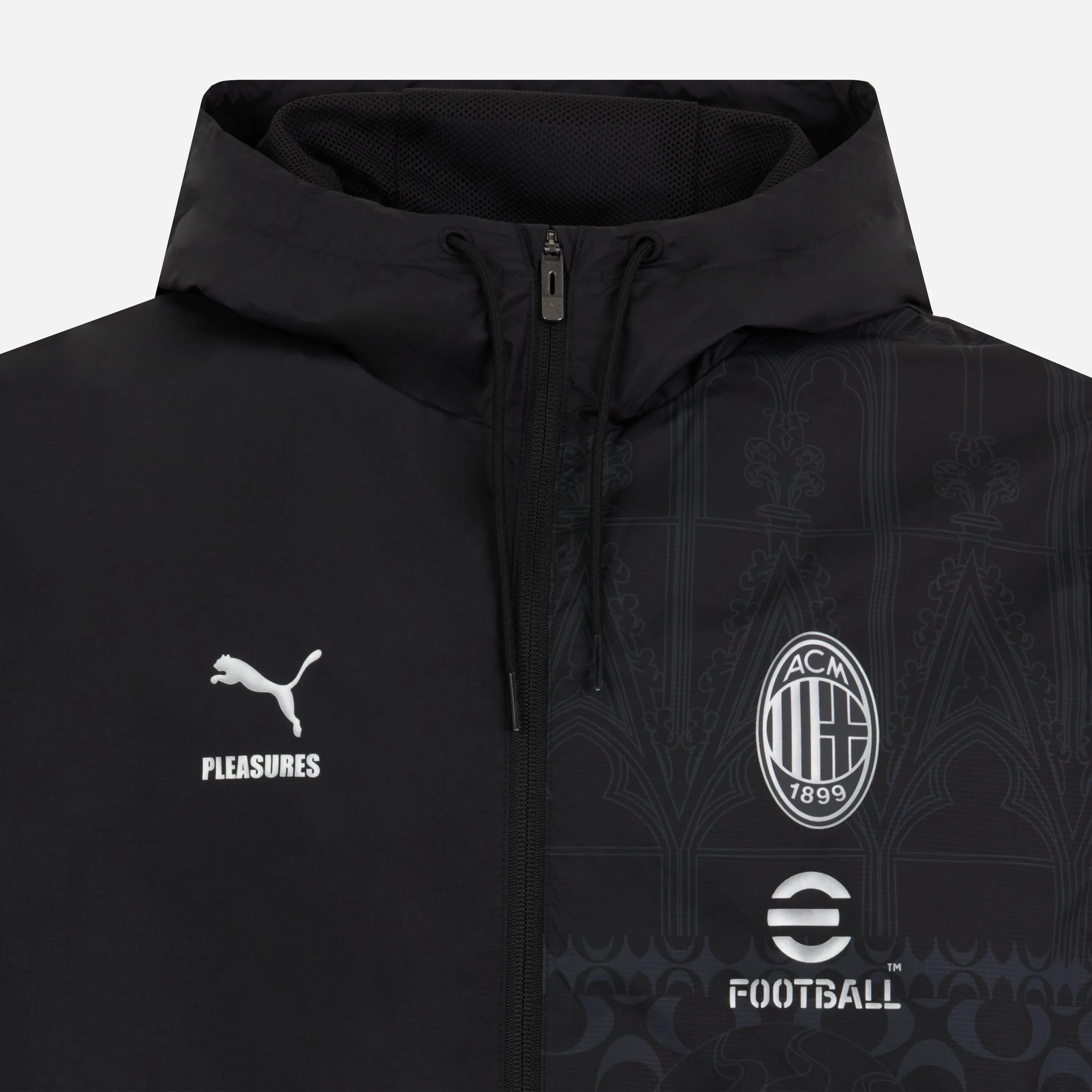 GIACCA PREMATCH CON ZIP AC Milan x Pleasures 2023/24