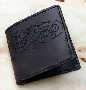 Handcrafted bifold gothic wallet