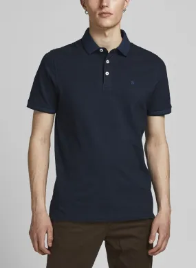 Jack & Jones Paulos Plain Polo Shirt Dark Navy