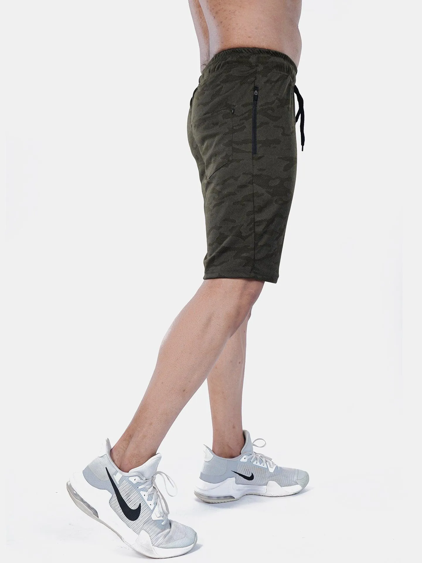 Jacquard Military Green Camo GymX Shorts - Sale