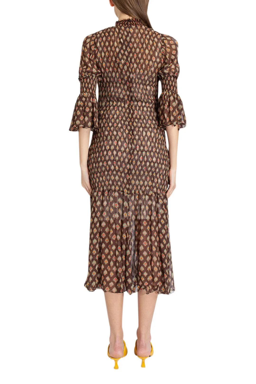 Jacquard pattern long dress