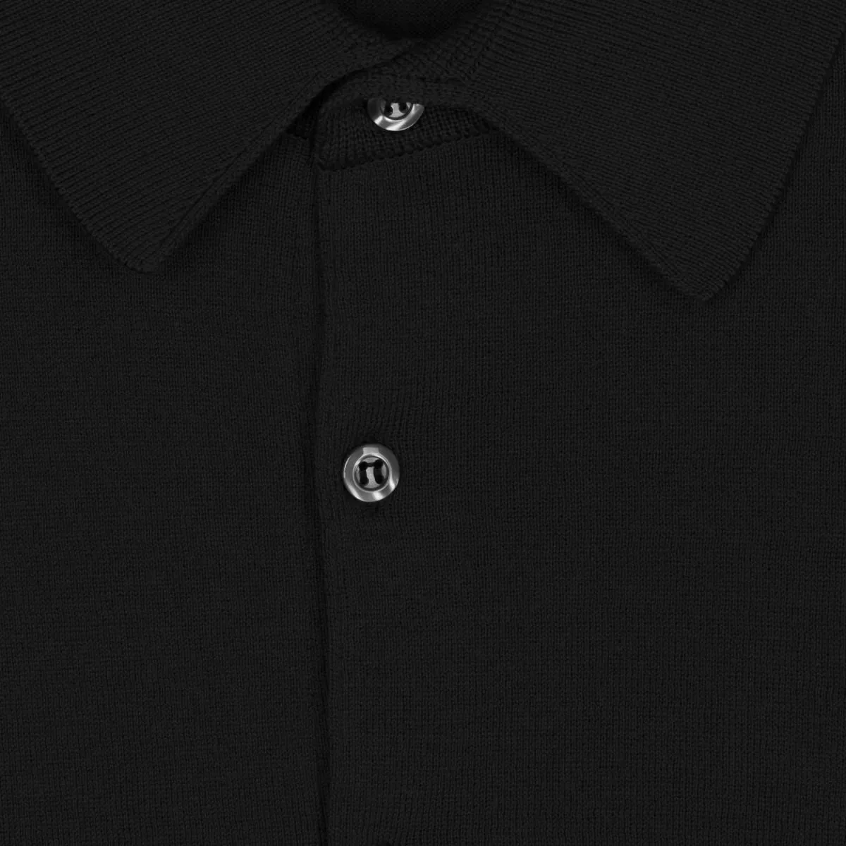 John Smedley - Adrian Sea Island Cotton Polo in Black