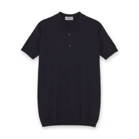 John Smedley - Adrian Sea Island Cotton Polo in Navy