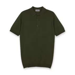 John Smedley - Adrian Sea Island Cotton Polo in Palm