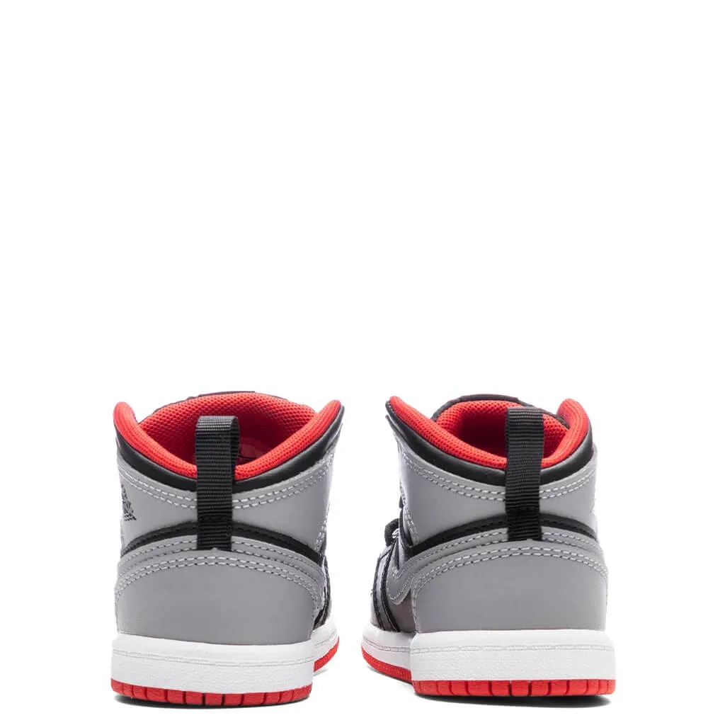 Jordan 1 Mid (TD) - Black/Cement Grey/Fire Red