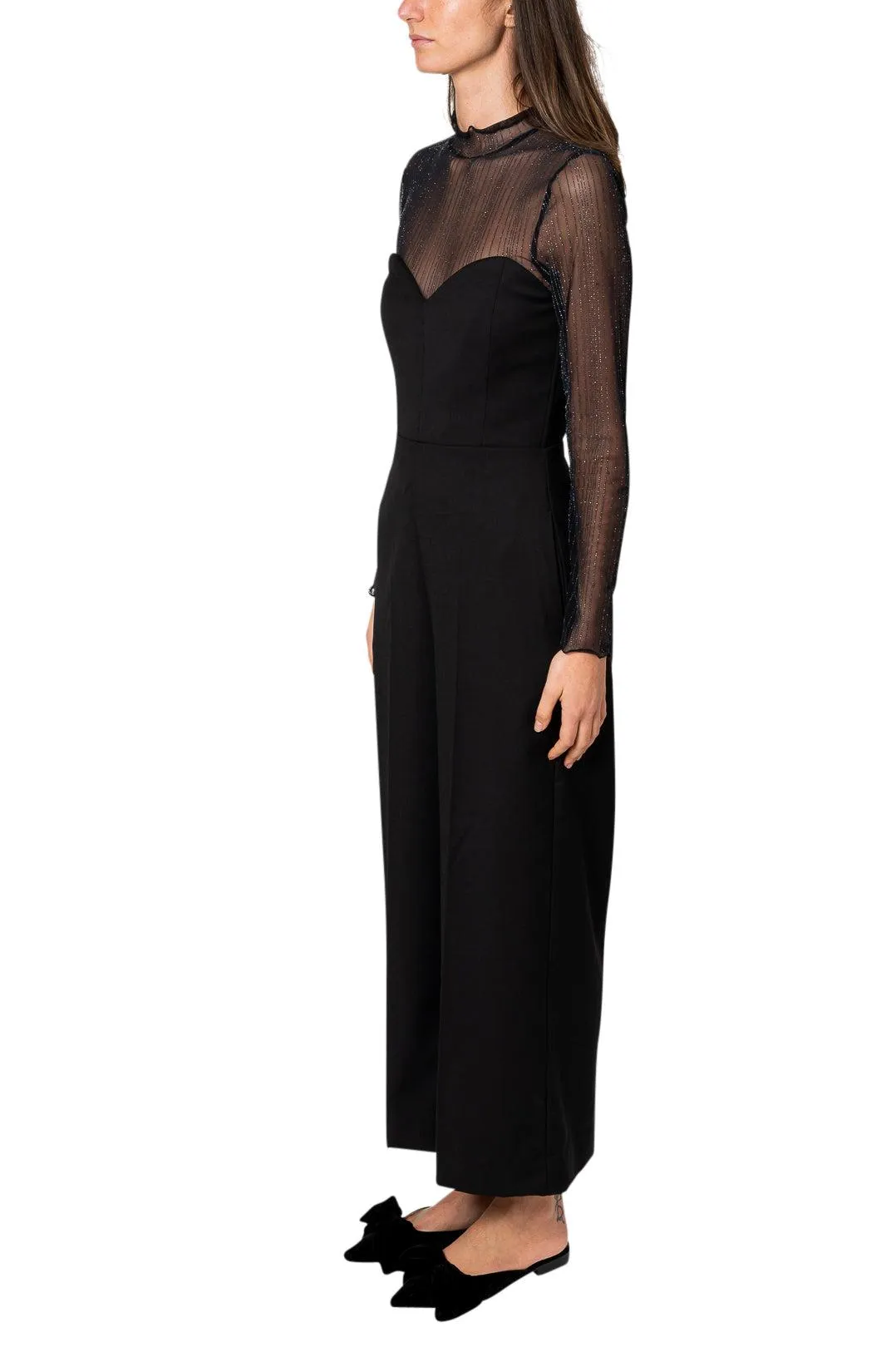 JUMPSUIT WITH SHEER DETAILS