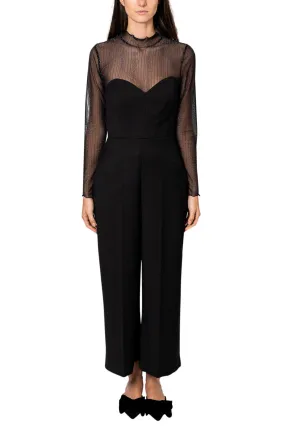 JUMPSUIT WITH SHEER DETAILS